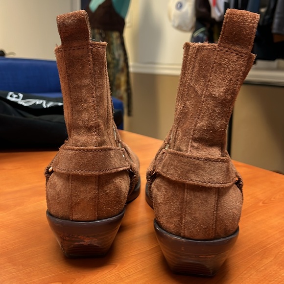 Madewell The Santiago Western Ankle Boot - Dried Maple - Size 9.5 Suede Harness - Picture 6 of 8